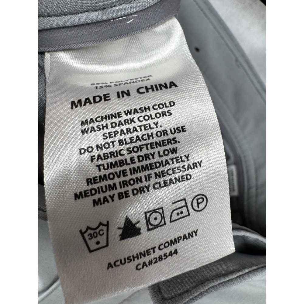 Footjoy FJ Performance Lightweight Golf Shorts Gray 9" Inseam Men's Size 34 - Picture 4 of 7